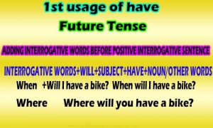 1st usage of Have Future tense | Adding interrogative words 
